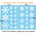 Lot de 29 autocollants de flocons de neige blancs sur 2 feuilles de 25x35cm pour Noël - 25*35cm 29 Flocons de neige