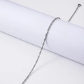 Polished silver stainless steel water wave chain necklace with secure lobster clasp - 45+5cm / 2.5mm Water Wave Chain / Steel