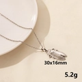 Silver stainless steel cicada insect pendant necklace weighing 5.2g and sized 30x16mm - Cicada-Style 2 / Silver