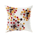 White embroidered pillowcase with colorful floral pattern and pastoral design - 45*45cm (No Core) / Pastoral Style 8 (Dandelion)