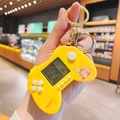 Mini yellow handheld Tetris game console keychain with cute cartoon duck design - Large Yellow Cartoon Controller Game Console