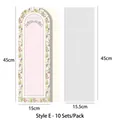Romantic floral bouquet wrapping sleeves with vintage flower arch design 10pcs pack - Floral Single Bag: Style E / 10 Sets/Pack