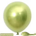 10-inch thick metallic fruit green latex balloon for birthday and wedding party decor - Metallic Fruit Green