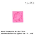 Pink silicone monstera leaf mold for DIY chocolate fondant and clay cake decoration - Monstera Leaf (Pink)