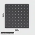 Single black square pegboard storage panel in 30x30cm size for wall organization - Large Square Board - Black