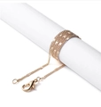 Delicate golden chain with lobster clasp wrapped around a white cylinder for jewelry DIY - Flattened Chain / 1 Piece (43cm) / KC Gold