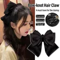Pince à cheveux élégante avec nœud en satin noir pour coiffures et accessoires chics - 1# Pince à Nœud Multicouche