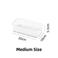 Organizzatore per cassetti cucina medio in acrilico trasparente, misura 20x10x5,5cm - Medio (20x10x5.5cm)