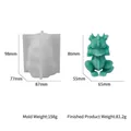 Detaillierter Vergleich der 3D-Drachen-Silikonform mit fertiger grüner Harz-Bastelfigur - Kopfbedeckender Drache