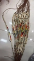 Ethnic style handmade braided leather cords with colorful silk threads and beads - 56-58cm / Ethnic Style Handmade Woven Hair Rope with Shell Decoration (AB308)