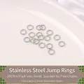 200pcs silver stainless steel jump rings 0.5x4mm for jewelry making DIY craft supplies - Stainless Steel Jump Rings 4mm 200pcs (For Thin Chain)