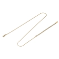 Collana minimalista a catena serpente in acciaio inossidabile dorato con chiusura - Collana a Catena a Serpente Dorata (YX15662D0W0) / 40+5cm