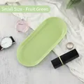 Small oval stainless steel storage tray in fruit green finish for vanity organization - PP / Small / Macaron Fruit Green (18*8.5cm)