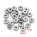 Perline abaco in acciaio inossidabile argento 6mm con motivo a ruota per gioielli DIY - 6x2x2mm / Color Acciaio