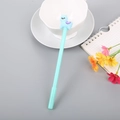 Cute light blue gel pen with 3D llama character and comfortable grip for students - Blue Alpaca