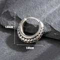 Pendientes vintage de plata con puntos en relieve, tamaño 1,63cm por 1,65cm - Estilo de Puntos de Perlas (S395)