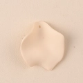 Chic flesh-toned acrylic petal earring component with textured leather background - 10Pcs Medium / Off White