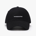 Classic black cotton baseball cap with white betweenaod embroidery and curved brim - Adjustable / Black