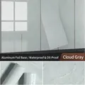 Cloud Gray marble kitchen oil-proof wall sticker with waterproof aluminum foil backing - 60cm Wide * 1m / Cloud Grey