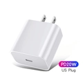Weißes 20W USB-C-Netzteil mit US-Stecker für hocheffizientes Schnellladen heute - US PD20W Ladegerät (Eisenstift)