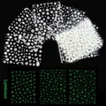 Luminous Christmas snowflake nail art stickers with reindeer and tree motifs in white and neon green - Luminous / 12 Sheets (8*10cm)