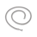 Polished silver stainless steel curb chain necklace with a secure lobster clasp - 55cm * 7mm Specification (KN93506-Z)