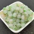 8mm two-tone glass beads with milky white base and green orange floral patterns - 8mm / A8# Cyan Yellow Gradient (8MM)