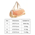 Size chart for orange checkered canvas portable pet carrier sling for cats and dogs - Size L / Orange White Checkerboard
