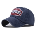 Casquette de baseball en coton lavé bleu marine avec broderie vintage New York 1865 - Réglable / Bleu Marine Lavé