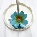 Blue and brown gradient clover hair claw clip made of acrylic for beach vacation - Blue (Four-leaf Flower)