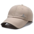 Khaki quick-dry baseball cap with sports sailboat print for outdoor sun protection - Adjustable / Khaki