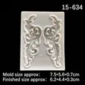 Baroque scroll pattern silicone fondant mold in light grey for DIY cake decorating - 2# Symmetrical Scroll / Gray
