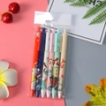 6-piece set of retractable gel pens with traditional Chinese koi and crane illustrations - Koi Fish