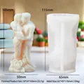 DIY Silikonform für romantische Paarskulptur mit Rosendetails für Duftkerzenherstellung - Küssen