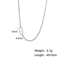 Minimalist silver stainless steel necklace with letter B pendant and O-chain structure - Letter B