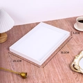 Detailed view of a 35.1x24.1cm white jewelry display tray on a wooden surface - 35*24 Empty Tray