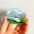 3D Japan souvenir fridge magnet featuring Mount Fuji, cherry blossoms, and Shinkansen - (11) Mount Fuji Japan