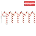 6er-Set rote und weiße Glitzer-PVC-Zuckerstangen, 15 cm hohe Weihnachtsdekoration - 15cm Rot & Weiß (6er-Set)