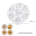 Stampo in silicone per basi di supporti per cellulari in resina fai-da-te con fiori - 7 Cavità Irregolare / Traslucido