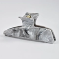 Fashionable grey and white marble pattern hair claw clip with strong metal spring - 4# Black and White Marble Hair Claw