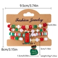 Ensemble de bracelets de Noël avec pendentifs Père Noël et dimensions détaillées - Style 6