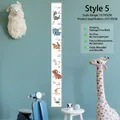 Cartoon dinosaur canvas growth chart for kids with wooden hanging frame, 10-195cm scale - Style 5 (Yellow Dinosaur)