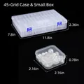 45-grid transparent PP plastic organizer box with individual 5.5cm inner bead containers - 45 Grids Storage Box