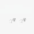 Minimalist s925 silver star earrings with secure screw back design for women - Silver Star / Star