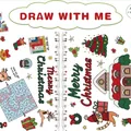 Tovaglia natalizia in carta per bambini con giochi educativi e Babbo Natale - Carta Colore