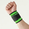 Adjustable sports ankle brace in black and green, compression support wrap for workout - Green Wrist Support (1 Piece Only) / M