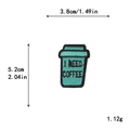 Écusson brodé tasse à café bleue avec texte I NEED COFFEE et détails de taille - GZ-4509 Petit Gâteau