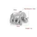 Colgante de elefante acero inoxidable 22x20mm accesorio de joyería con agujero 2mm - 20*22mm / Color Acero