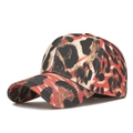 Casquette de baseball tendance avec imprimé léopard rouge et marron - Imprimé Léopard Rouge Vin