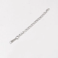 Silver stainless steel 6.5cm extension chain with tag for DIY jewelry making - Steel